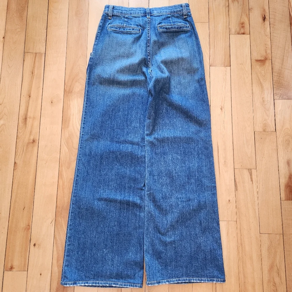 Nili Lotan Flora Pleated Wide Leg Jean - 26 - Picture 9 of 11